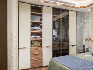 Chinese Style Thermofoil Hinged Wardrobe PLYP19019-089