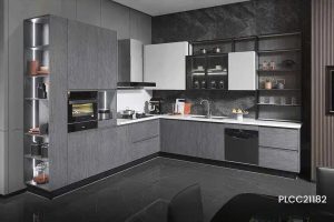 Melamine Modern Kitchen Cabinet PLCC21182
