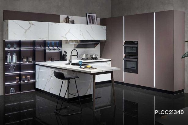 Modern UV Lacquer Kitchen Cbainet PLCC21340