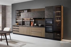 Modern Grey Kitchen Cabinet PLCC21113