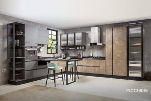 L Shaped Modern Design Complete Kitchen Cabinets Set PLCC19019