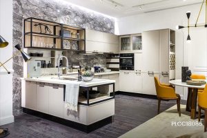 Industrial Style PVC U Shaped Kitchen Cabinets PLCC18085