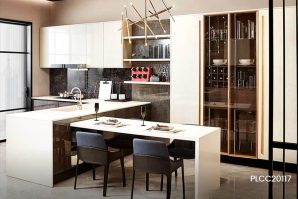 High Gloss White Lacquer Kitchen Cabinet PLCC20117