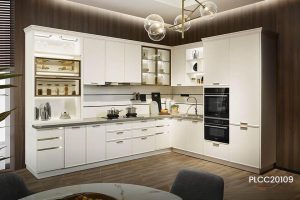 White Simple European Style Kitchen Cabinet PLCC20109
