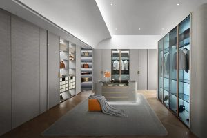 Modern Luxury Custom Built-in Grey Bedroom Wardrobe - Farstream