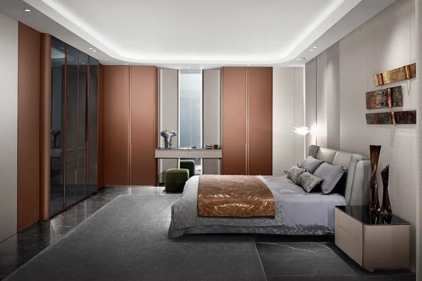 Modern High End Rusty Red Wardrobe Closet Design - MUCHA