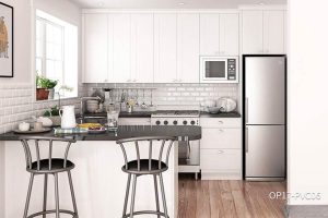 Small U Shaped Shaker Kitchen OP17-PVC06