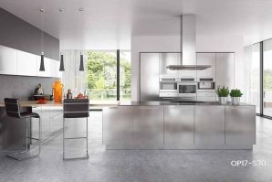 Modern Stainless Steel Kitchen Cabinet for Sale OP17-S30