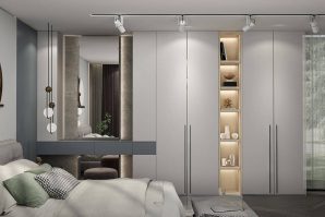 Custom Modern White Wardrobe Closet - FLORA