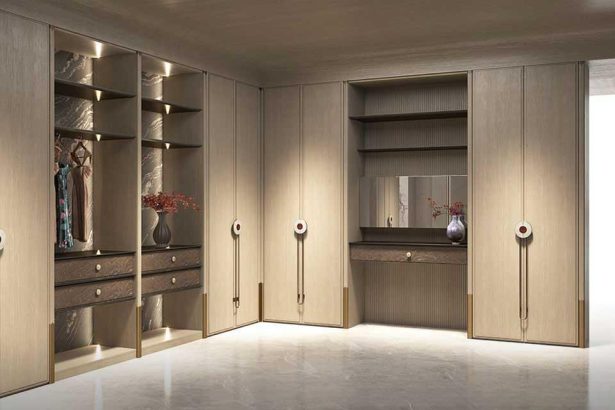 New Chinese Style Wooden Walk in Wardrobe - HEYDAY