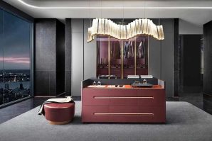 Modern Black and Red Custom Wardrobe for Sale - TITAN