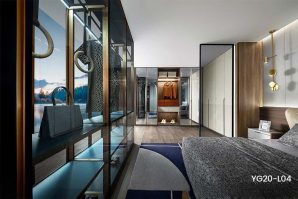 Luxury Lacquer Built-in Hinged Wardrobe YG20-L04