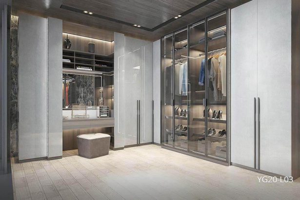 Luxury L-shaped High Gloss Hinged Wardrobe YG20-L03