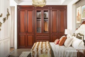 Transitional PVC Wood Grain Hinged Wardrobe PLYP19014-081