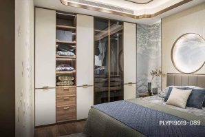 Chinese Style Thermofoil Hinged Wardrobe PLYP19019-089