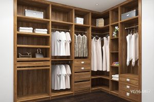 Classic Wood Grain Melamine Walk In Closet YG16-M07