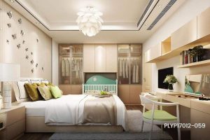 Hinged Wardrobe with Built-in Baby Crib PLYP17012-059