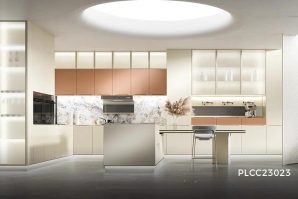 Custom Cream Warm Kitchen Cabinet Design - NITA