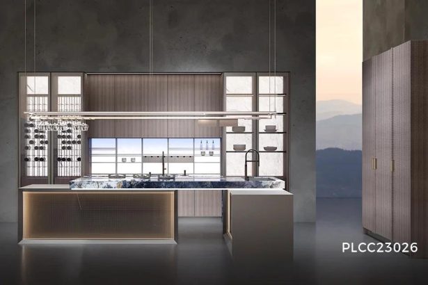 Modern Wood Veneer Luxury Ktchen Cabinet Design - WALDEN