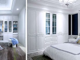 Classical L-Shaped Walk-in Closet / Wardrobe YJ0481615