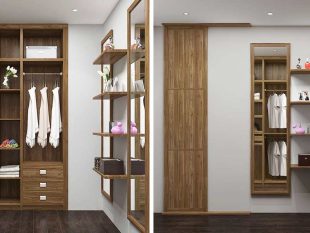Classic Wood Grain Melamine Walk In Closet YG16-M07